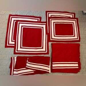 Michael Kors 100% Cotton King Duvet Cover Set 2 Standard 2 Euro Shams Skirt $599